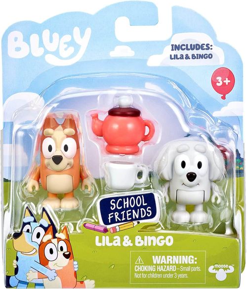 Bluey Mini Muñecos 2 Pack Lila y Bingo
