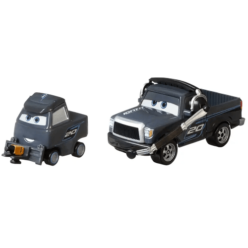 Cars de Disney y Pixar Duo Pack Vehículos de Juguete Jefe de equipo Jackson y Pitty