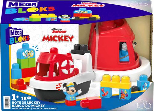 Disney Mickey Mouse Barco Mega Bloks Incluye a Mickey Mouse