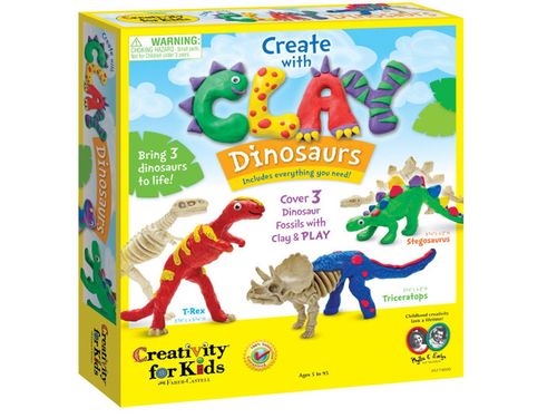 Dinosaurios Fabrica de Dinosaurios con Esqueleto y Botes de Plastilina