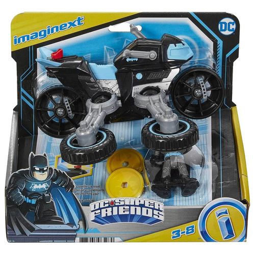 DC Súper Amigos Imaginext BatiMoto con Figura de Batman