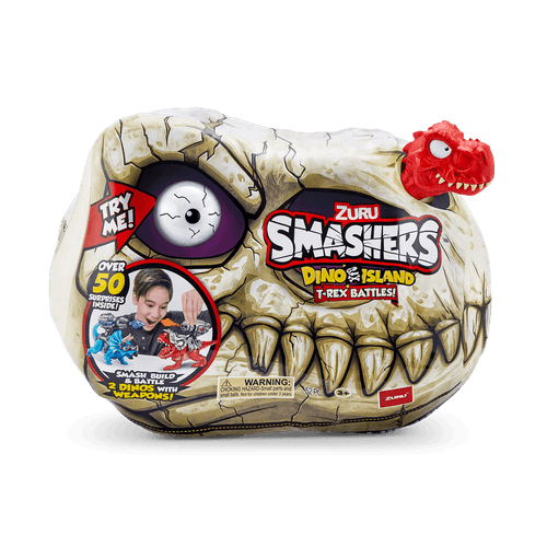 Dinosaurios de Batalla 2 Figuras Smashers T-Rex Rojo