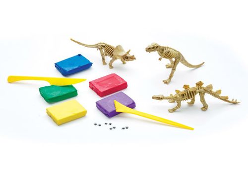 Dinosaurios Fabrica de Dinosaurios con Esqueleto y Botes de Plastilina