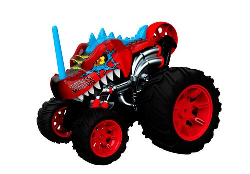 DinoCarro de Radio Control Rojo que Gira