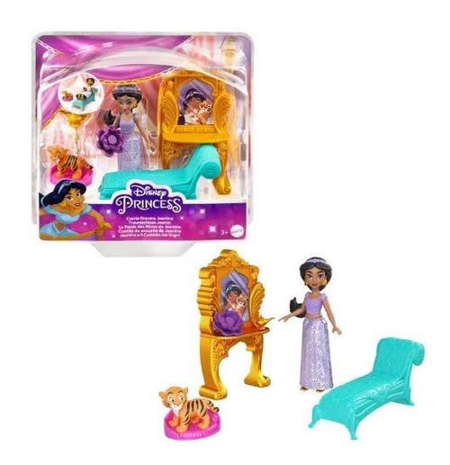 Disney Princesa Mini Muñeca Jasmine con Set de Aladdin