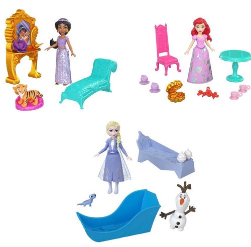 Disney Princesa Mini Muñeca Jasmine con Set de Aladdin