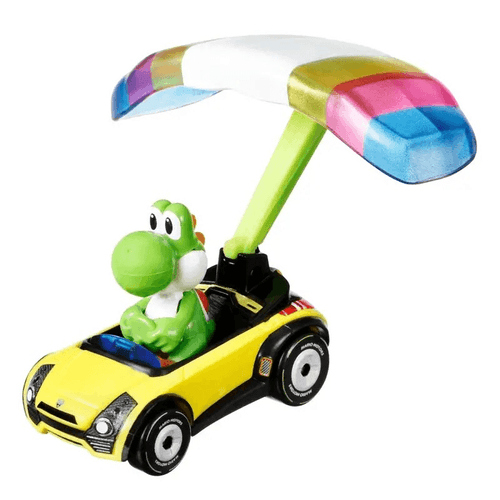 Hot Wheels Mario Kart  Vehículo Yoshi con Glider
