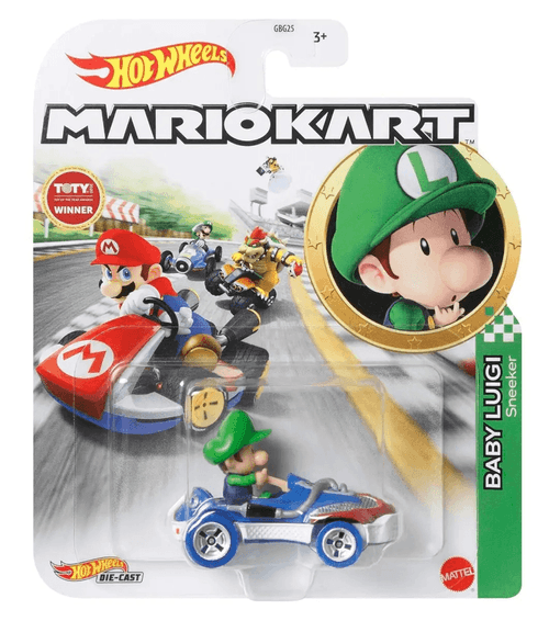 Hot Wheels Mario Kart Baby Luigi Sneeker