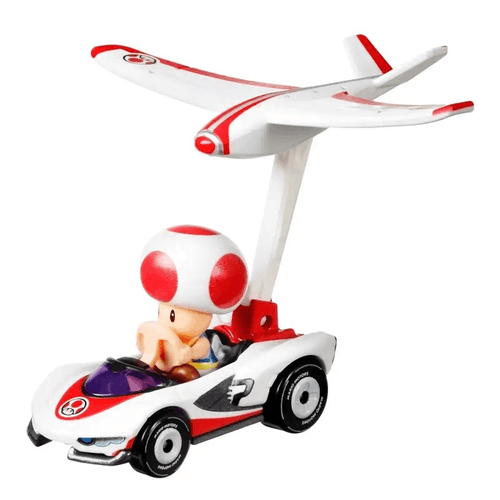 Hot Wheels Mario Kart  Vehículo Toad con Glider