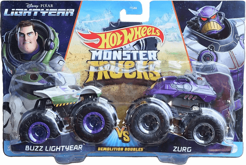 Hot Wheels Monster Trucks 2 Pack  Escala 1:64 Buzz Lightt Year vs Zurg