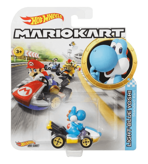 Hot Wheels Mario Kart Yoshi Azul