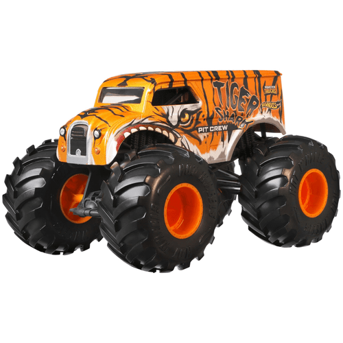 Hot Wheels Monster Trucks Tiger Shark Pit Crew Escala 1:24