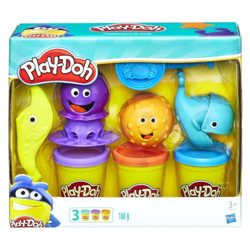Play-Doh  Set de Juegos Creaciones Marinas con 3 Animales, Accesorios y 5 Latas