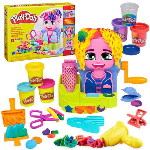 Play-Doh Peluquería Set de Juegos con 12 Accesorios y 6 Latas