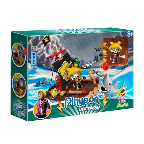 Pinypon Diki Duki  Set de Juego Balsa Pirata