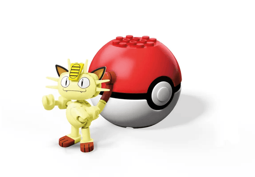 Pokemon Pokébola con Meowth Mega Construx