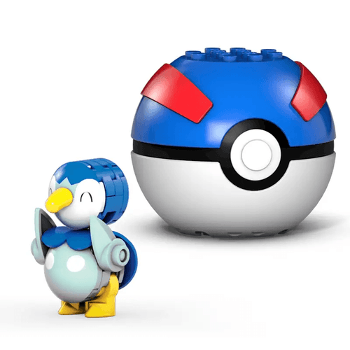 Pokemon Pokébola con Piplup Mega Construx