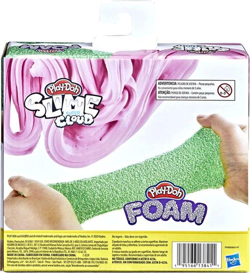 Play-Doh Set de Juegos de Slime y Súper Cloud Rosa y Verde