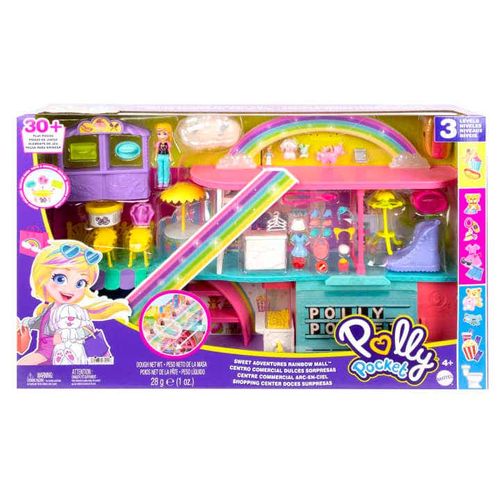 Polly Pocket Centro Comercial Dulce Sorpresa con más de 30 accesorios