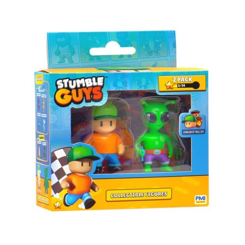 Stumble Guys 2 Pack Mini Figuras Mr. Stumble y Green Alien