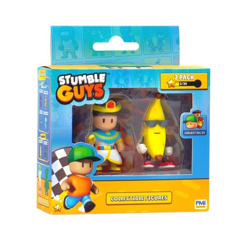 Stumble Guys 2 Pack Mini Figuras Cleopatra y Banana Guy