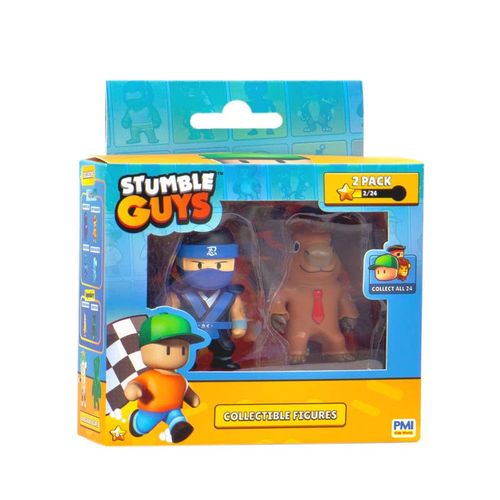 Stumble Guys 2 Pack Mini Figuras  Ninja Kai y Capibara