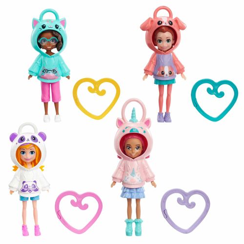 Polly Pocket Muñeca Broche con Hoodie Kawai Sorpresa -Una Pieza-