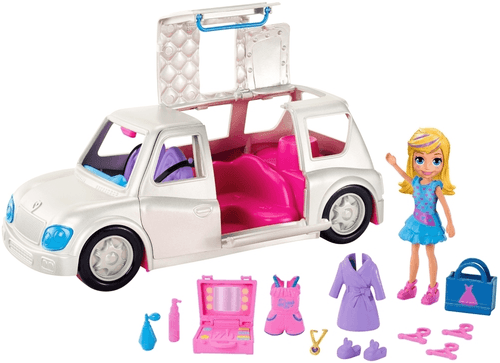 Polly Pocket Limusina de Lujo con 12 Accesorios