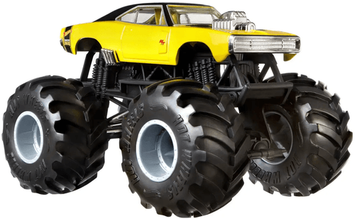 Hot Wheels Monster Trucks 1970 Yellow Ddg Charger Escala 1:24