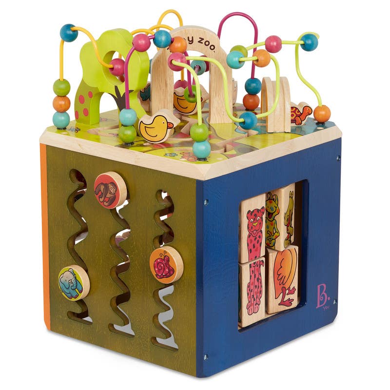 Juguetes-para-Bebe-Cubo-de-Actividades-de-Madera
