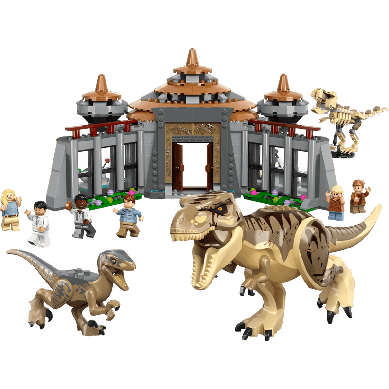 LEGO-Jurassic-World-Centro-de-Visitantes-T-Rex-y-Ataque-del-Raptor-76961