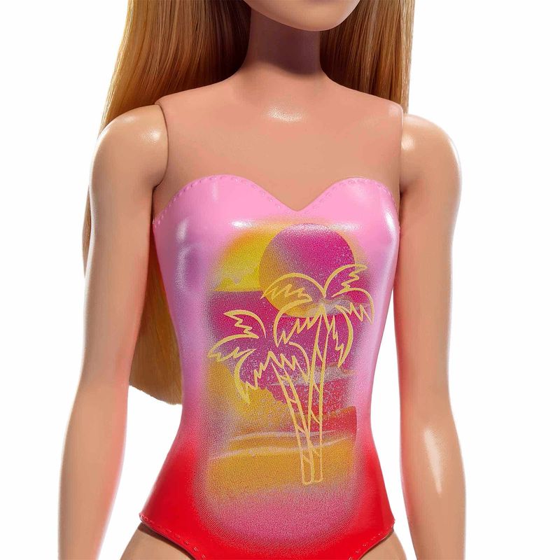 Mattel-Barbie-Playa-con-Traje-de-Baño-Rosa-DWJ99
