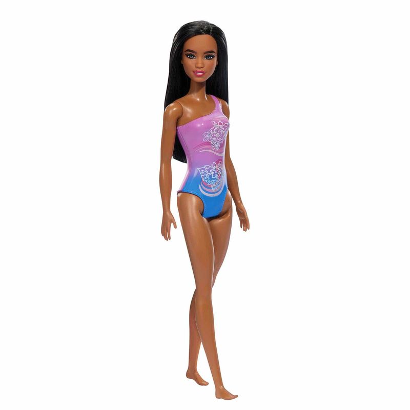 Mattel-Barbie-Playa-con-Traje-de-Baño-Morado-DWJ99