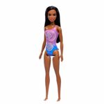 Mattel-Barbie-Playa-con-Traje-de-Baño-Morado-DWJ99