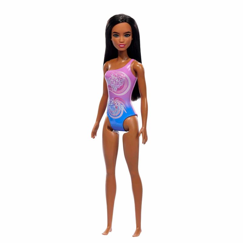 Mattel-Barbie-Playa-con-Traje-de-Baño-Morado-DWJ99