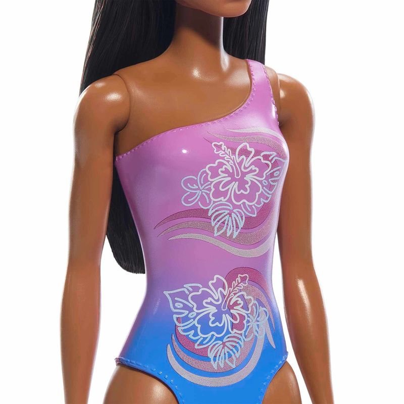 Mattel-Barbie-Playa-con-Traje-de-Baño-Morado-DWJ99