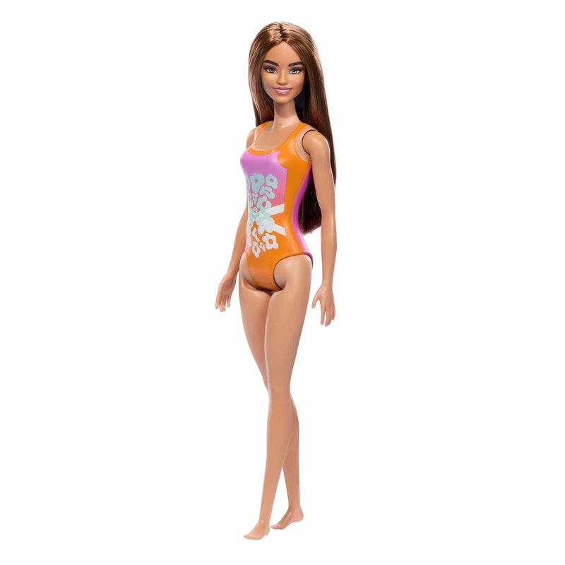 Mattel-Barbie-Playa-con-Traje-de-Baño-Naranja-DWJ99