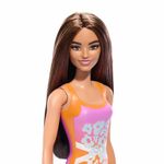 Mattel-Barbie-Playa-con-Traje-de-Baño-Naranja-DWJ99