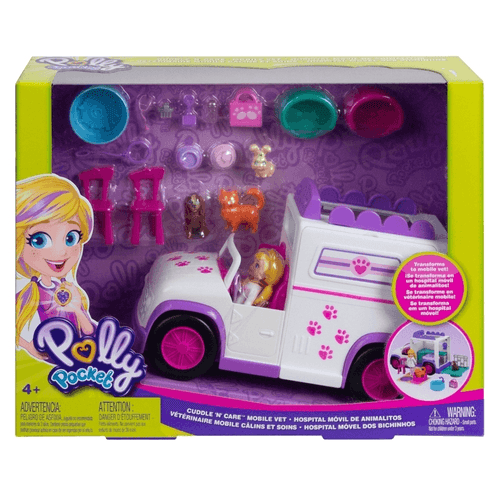 Polly Pocket Hospital Móvil De Animalitos con 13 Accesorios