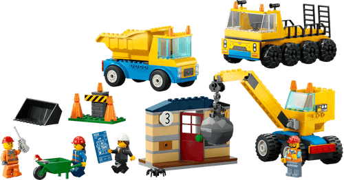 LEGO City Camiones de Construcción y Grúa con Bola de Demolición 60391