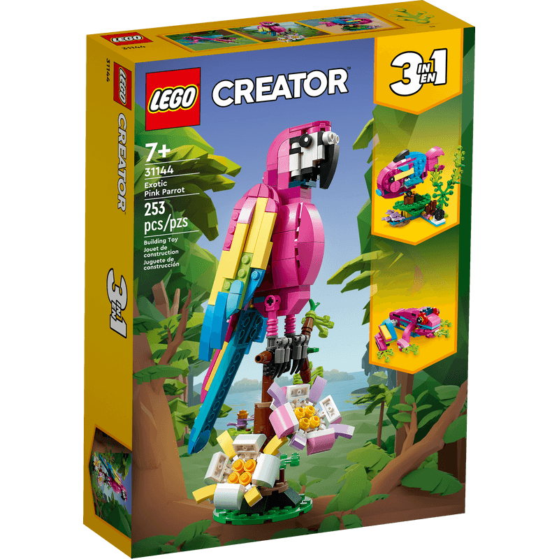 LEGO-Loro-Rosa-Exotico-3-en-1-Creator-31144