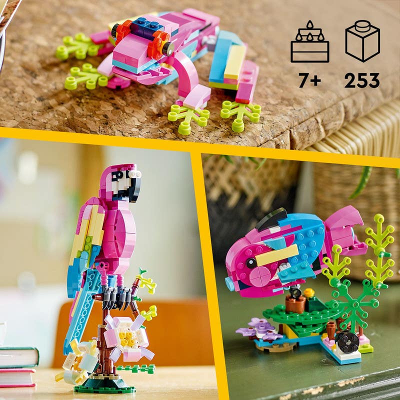 LEGO-Loro-Rosa-Exotico-3-en-1-Creator-31144