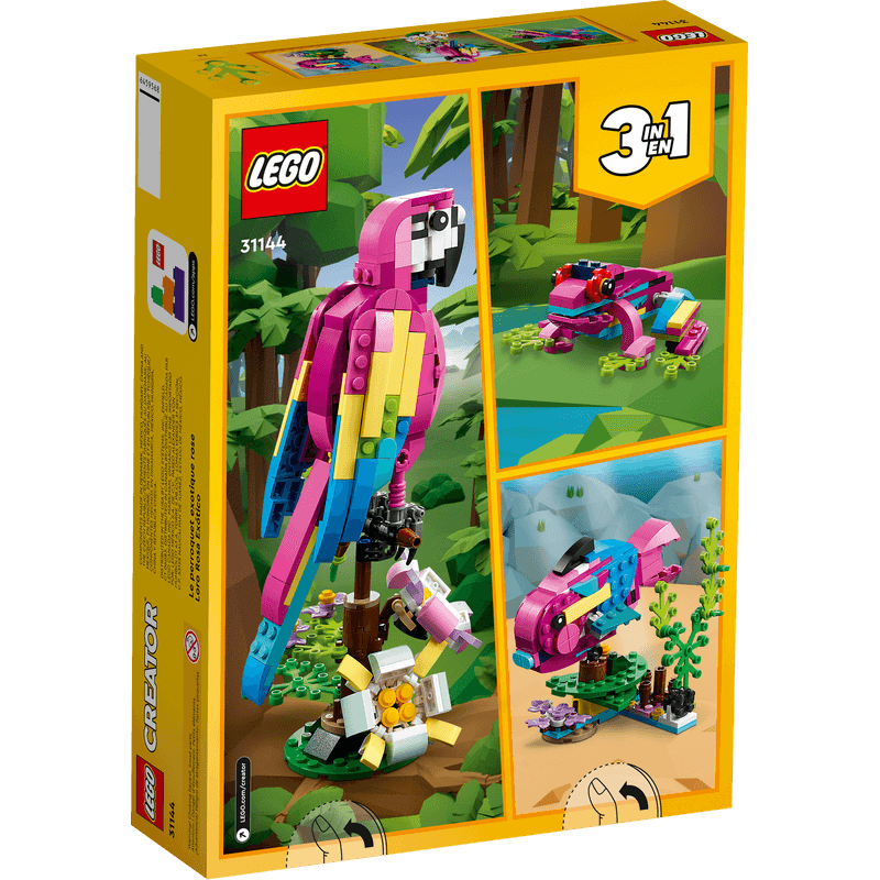 LEGO-Loro-Rosa-Exotico-3-en-1-Creator-31144