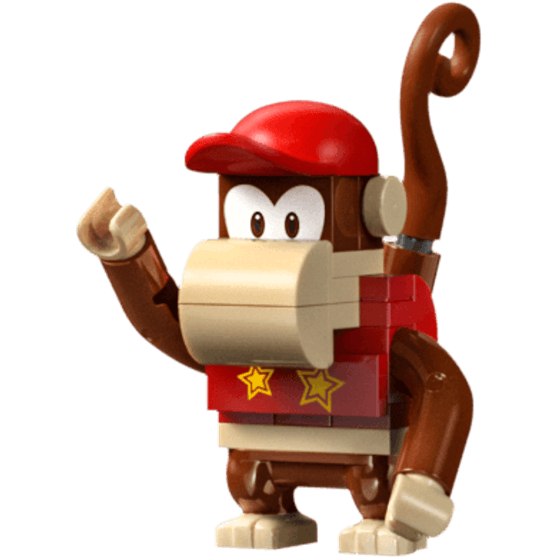 LEGO-Super-Mario-Set-de-Expansion-Vagoneta-minera-de-Diddy-Kong-71425