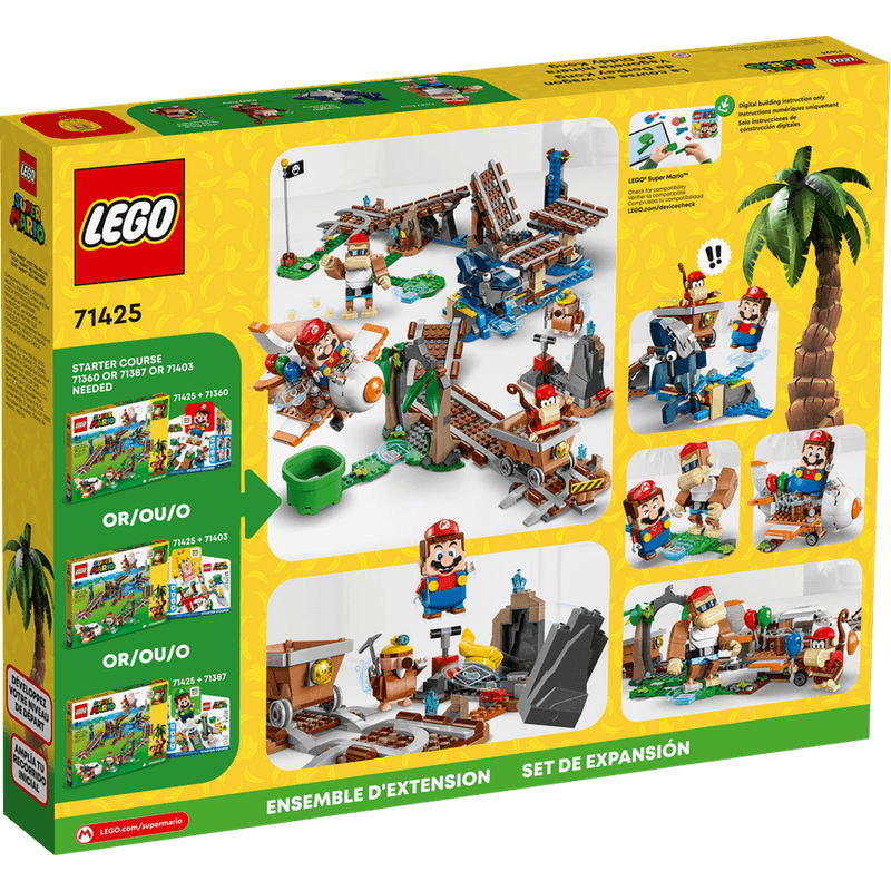 LEGO-Super-Mario-Set-de-Expansion-Vagoneta-minera-de-Diddy-Kong-71425