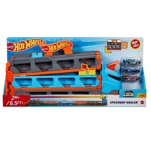 Hot Wheels Remolque Pista de Carreras para 30 Autos