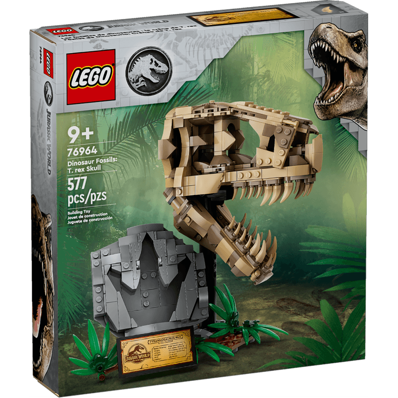 LEGO-Jurassic-World-Fosiles-de-Dinosaurio--Craneo-de-T.-rex-76964