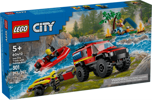LEGO City Camioneta De Bomberos 4X4 Con Barco De Rescate 60412