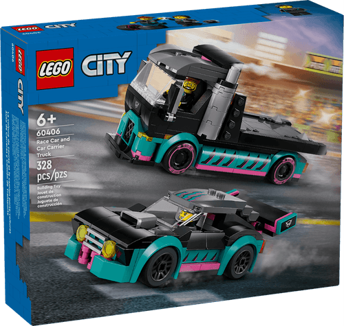LEGO City Auto De Carreras Y Camión De Transporte 60406