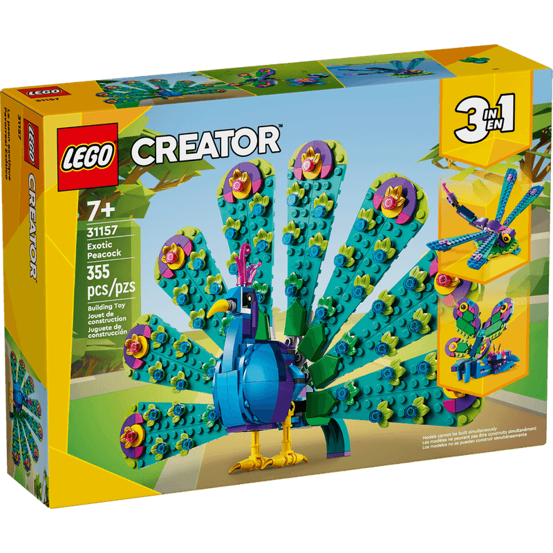 LEGO-Creator-Pavo-Real-Exotico-31157